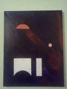 The minimalist painting that sparks the poem.